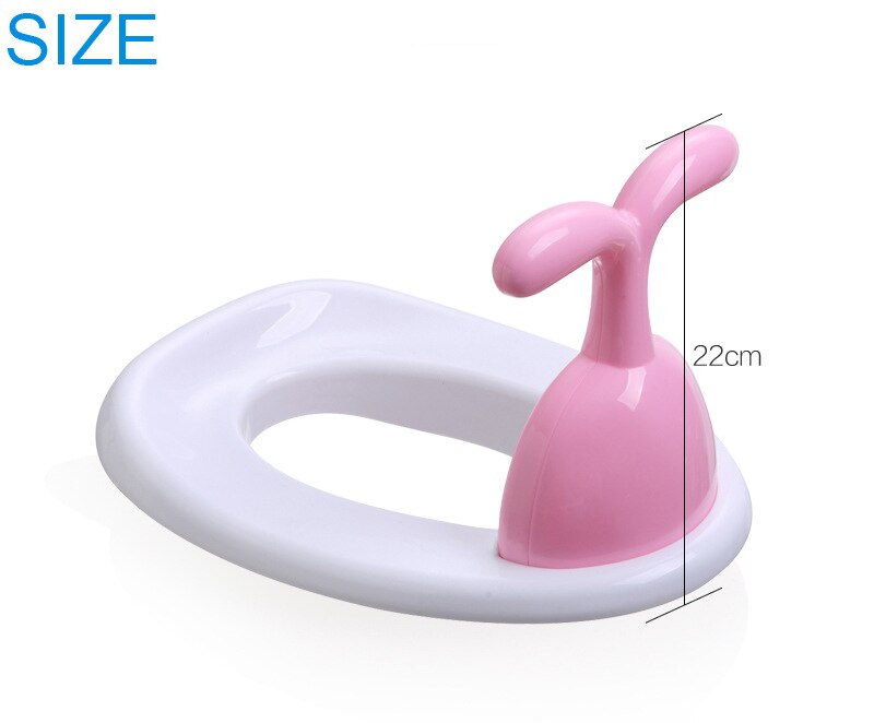 Cute Portable Baby Plastic Toilet Training Seat with Handle Non Slip Potty Sit for Children Toddler Toilet Trainer WC Pad