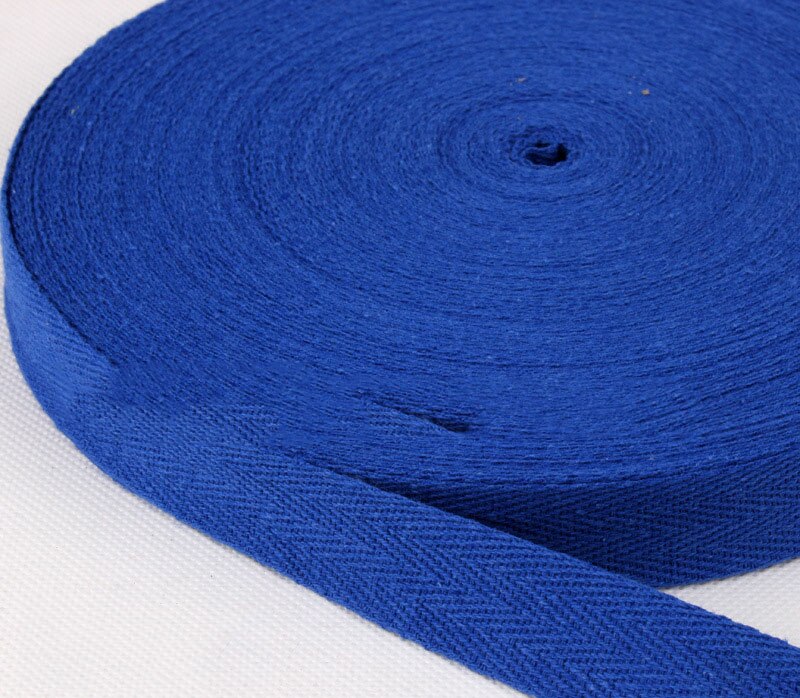 45M Meetee 2cm Herringbone Pattern Cotton Webbing Tape High Tenacity Bag Lable Ribbons Sewing Tapes Bias Binding DIY Accessories: RoyalBlue