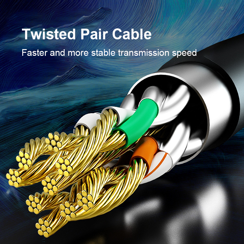 Cable Ethernet de alta velocidad para juegos Cat8 40Gbps 2000MHz Cable de red de Internet Ethernet Cat 8 20m 5m Rj45 20metros 20 m Cable Lan