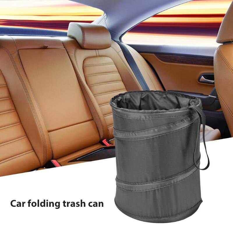 Flexible Car Trash Bin Portable Folding Trash Bin Car Organizer, Storage Bag, Seat Trash Container