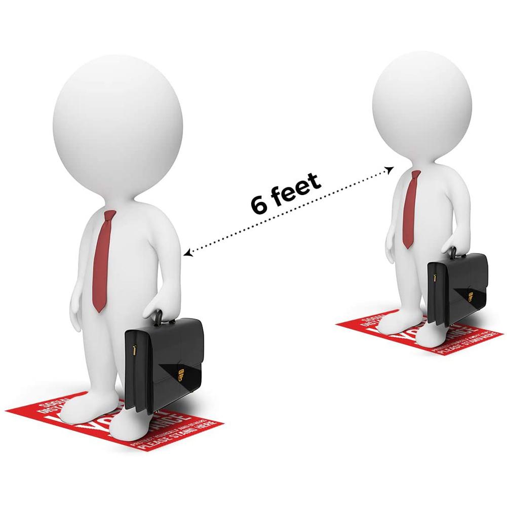 Houd Uw Afstand Sticker Teken Sociale Distantiëren Floor Decal Veiligheid Vloer Teken Sticker Behouden Afstand Floor Decal