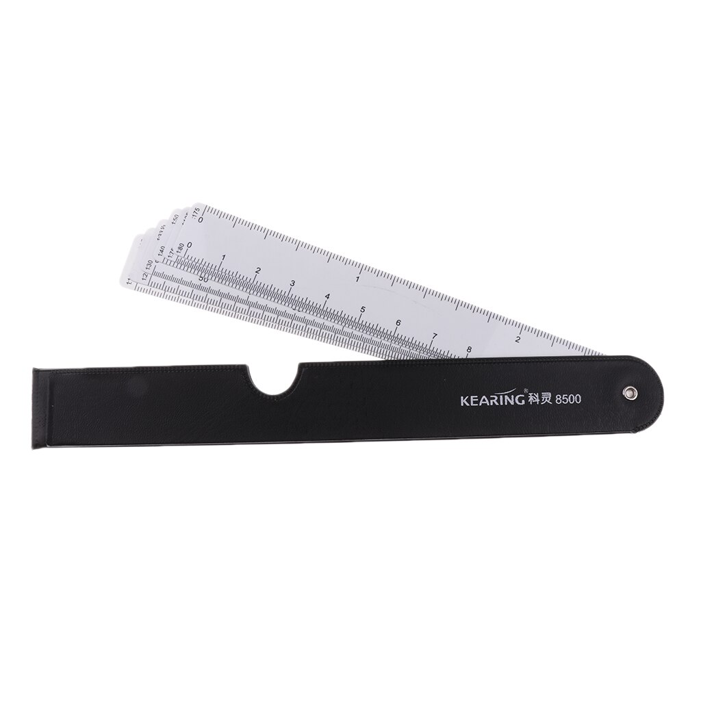 Foldable Fan Reduction Scale Ruler with 6 Blades for Engineering Architects