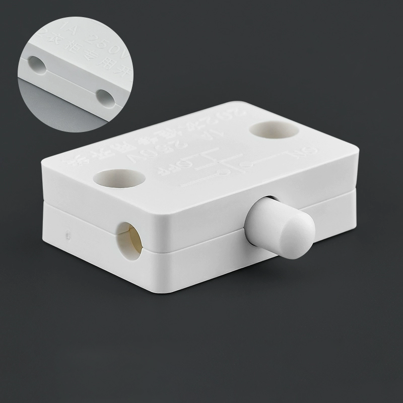 Automatic Cabinet Door Switch Wardrobe Closet Touch Activate Lights Switch Open On Close Off For Drawer to Power LED: WHITE