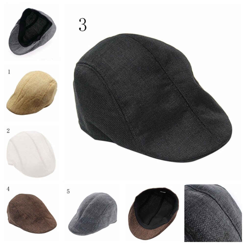 1PCS Mens Vintage Herringbone Flat Cap Peaked Riding Hat Beret Country Golf Hats Material: Cotton Blend