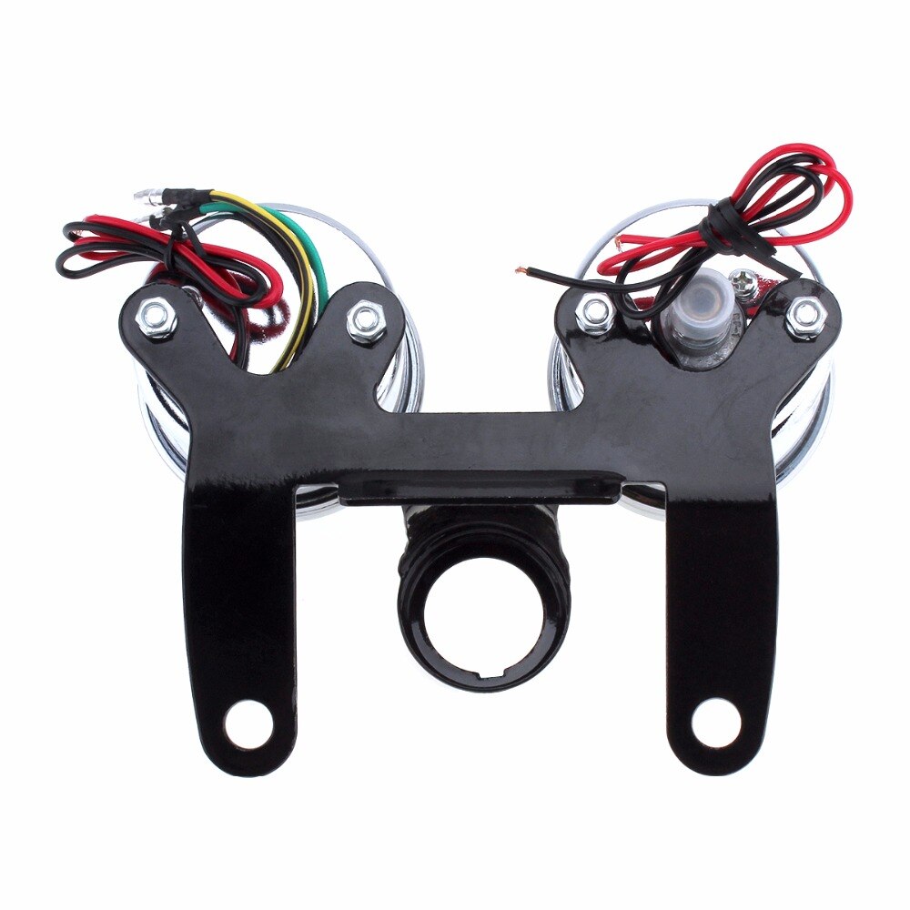 DC 12V Motorcycle Speedometer Odometer Gauge 0 - 180km / h 13000 RPM Colorful LED Backlight Tachometer Set