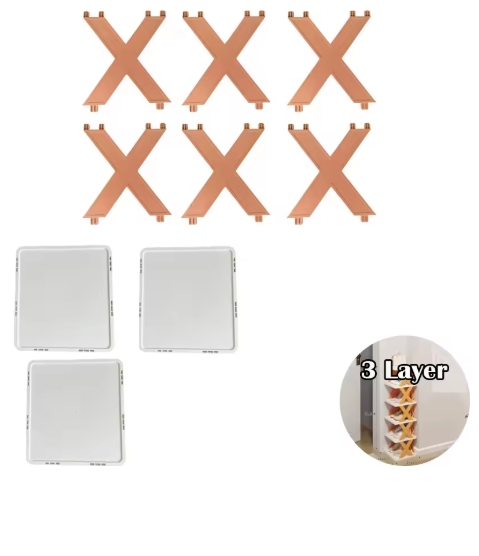 Schoenenrekken Opbergorganisator Afneembare schoenenrekken Bespaart familiehuishoudrek Meerlaags eenvoudige schoenenplank Kleurkast: Deep Blue