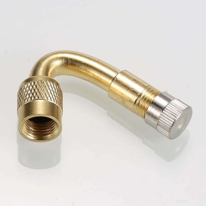 Válvula de ar de bronze ângulo 45/90/135 graus, haste com adaptador de extensão para veículos, caminhões e motocicletas