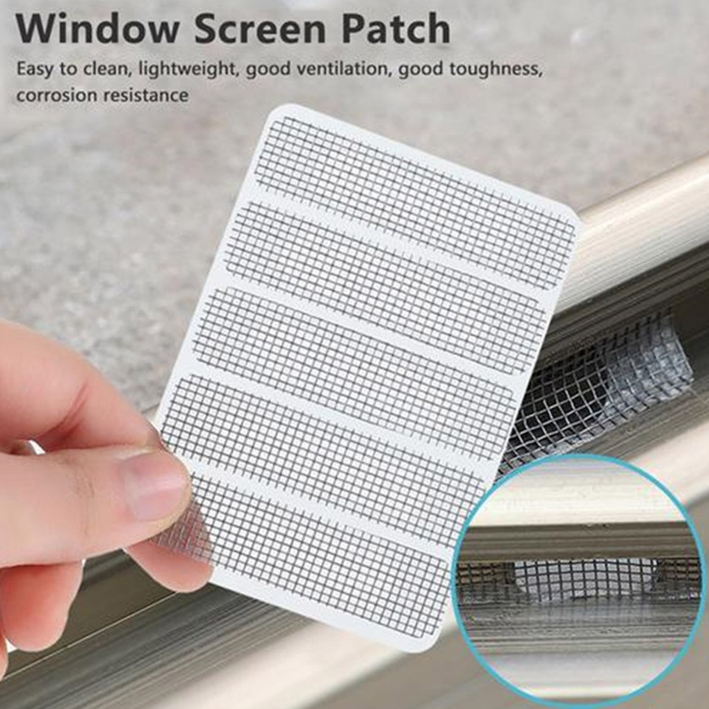 Window Door Screen Patch Repair Kit Self-adhesive Window Drain Hole Repair Patches Sheet