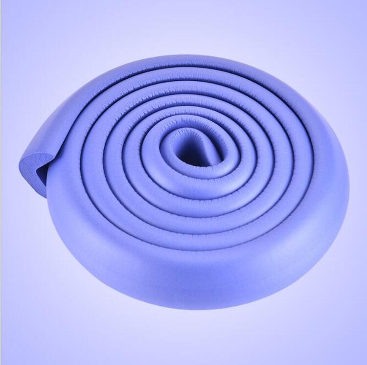 Cinta de seguridad para bebés, esquina con cojín de borde afilado, suavizante, Protector de parachoques, protección para niños, 2M: Purple