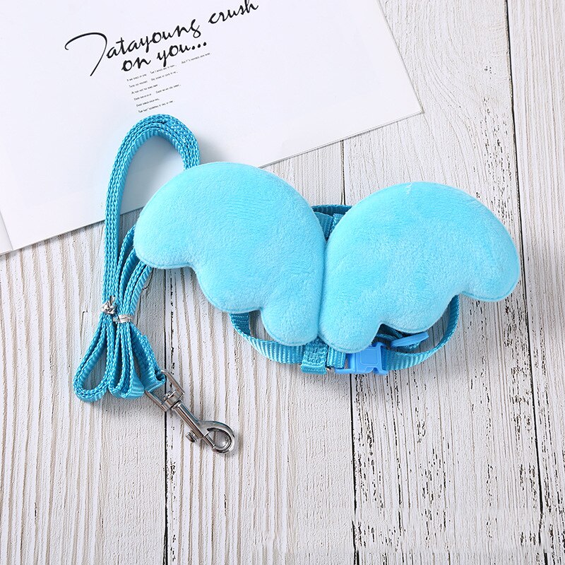 Harnais d'appel réglable pour chat et chien, corde de laisse pour petits animaux, entraînement à la marche, corde de remorquage, fournitures pour animaux de compagnie: Blue / XS