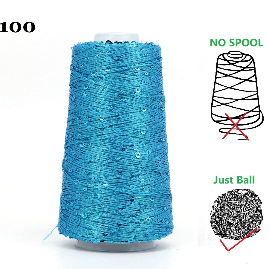 29 Color 50g/Ball /140M Sequins Cotton Yarn 6mm+3mm Special Glitter Match Thread DIY Accessories Rag Doll Knitting Lanas Crochet