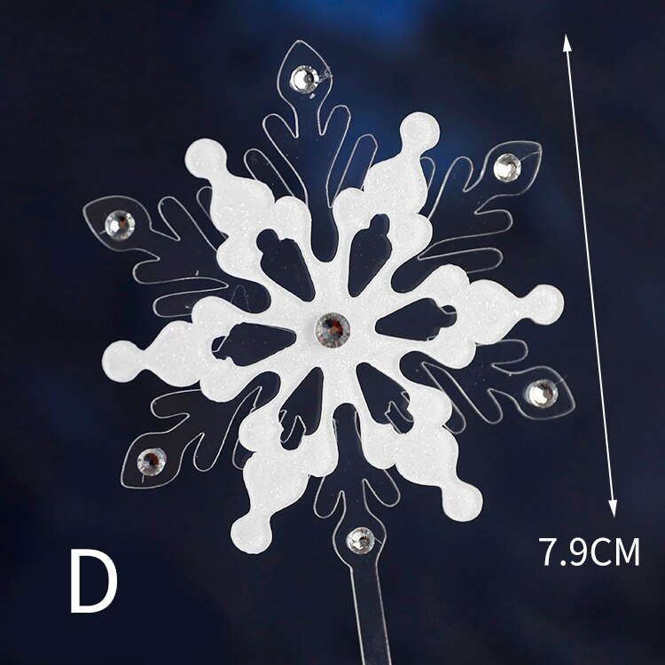 Costume de noël rose en fil d'arbre | Décorations de princesse de neige pour filles, décoration de gâteau, fournitures pour fête d'enfants, pour la pâtisserie, adorables: snowflake D