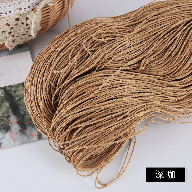 Sommerhue garn garn til strik 500 g/ lot raffia halmgarn hæklegarn til håndlavede hatte kurve håndværk: K