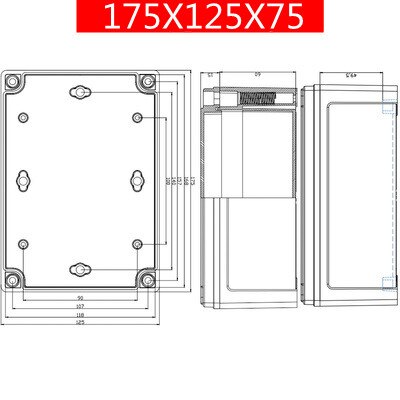 Outdoor Waterproof Case Enclosure Electronic ip67 Project Instrument Case Electrical Project Box ABS Outdoor Junction Box: Gold