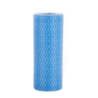 50 Pcs Roll Niet-geweven Stof Wassen Schoonmaakdoekje Handdoeken Keuken Handdoek Wegwerp Gestreepte Praktische Vodden Vegen Verzuren Pad: Blue