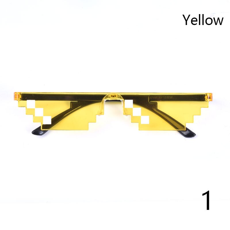 Retro Glasses 8 Bit Pixelated Sunglasses Men's Women's Clothing Brand Thug Life Party Glasses: YL1