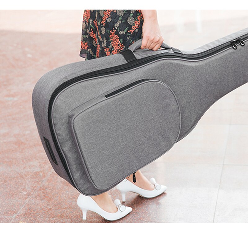 Gitaar Tas Met Schouderbanden-Waterdichte Gewatteerde Case-Bas, akoestische & Klassieke Gitaar Gig Bag - Perfect Voor Reizen: Gray  41 Inch