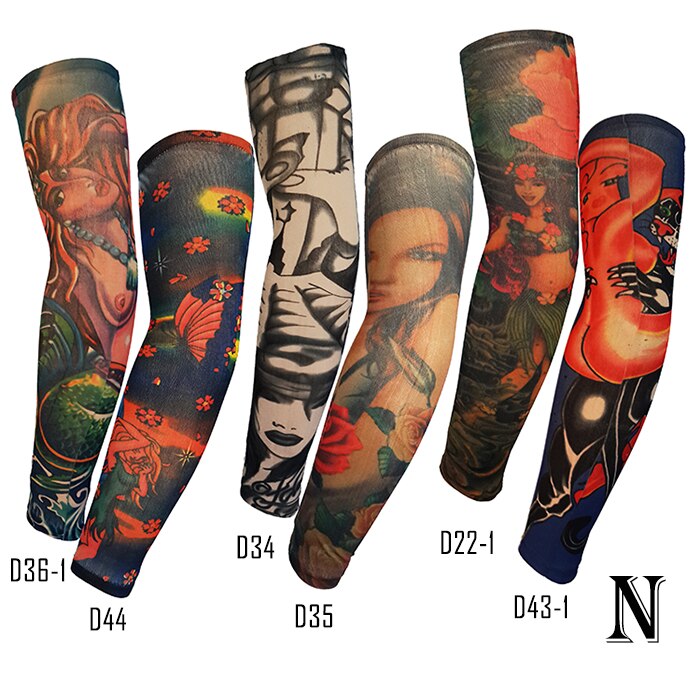 Tatovering ærme armvarmere sommer print manga til mand ærme sømløs sommer tatovering syet udendørs kvinde ride ærme
