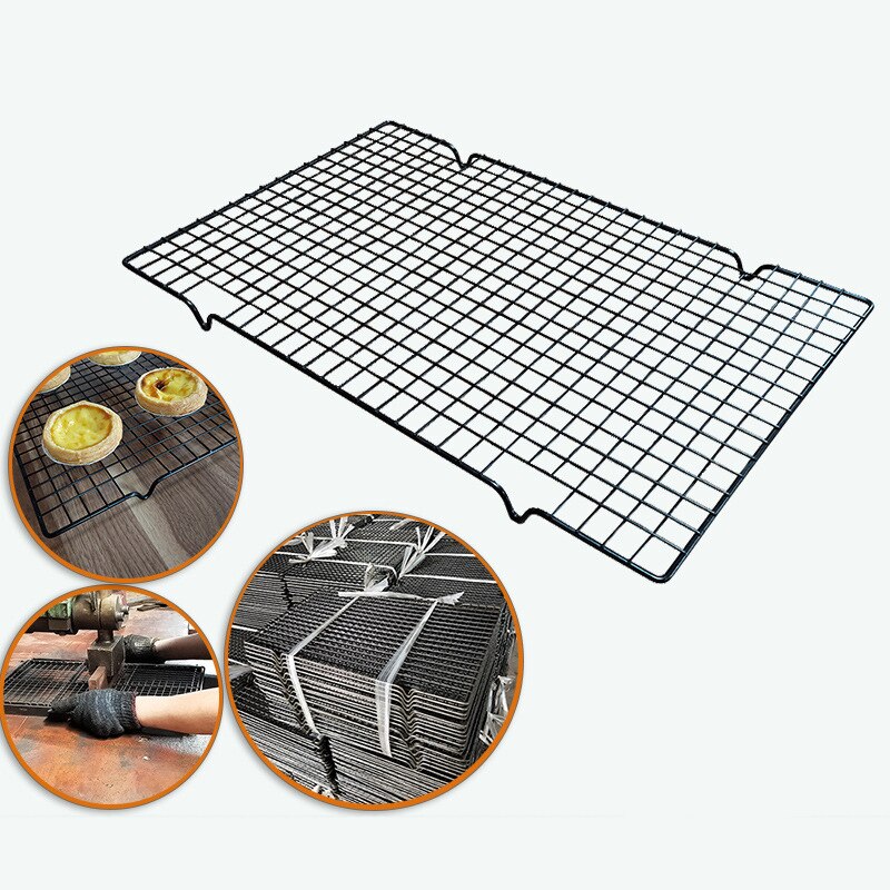 Stainless Cake Cooling Rack Wire Grid Cooling Tray Non Stick Biscuit Bread Cooling Grid Pizza Bread BBQ Shelf Kitchen Tray Tools