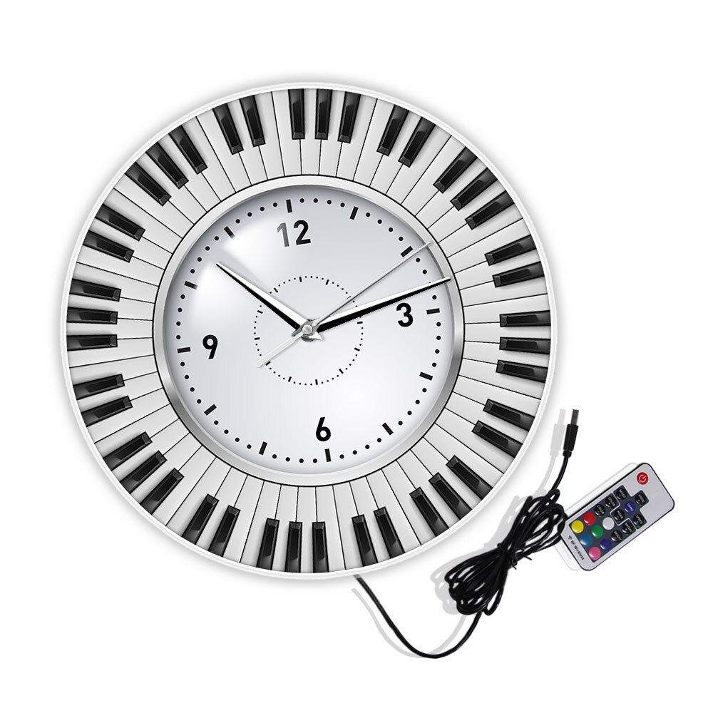 Do Re Mi Piano Keyboard Wall Clock Music Themed Silent Wall Clock Music Studio Wall Art Decor Musician Pianist Teacher Idea