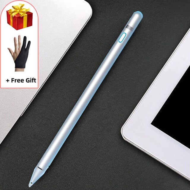 Pencil For Huawei Matepad T10S T10 Matepad 11 10.4 10.8 M6 T5 M5 Lite 10.1 Stylus Pen Touch Pen with Dual Touch Stylus: silver