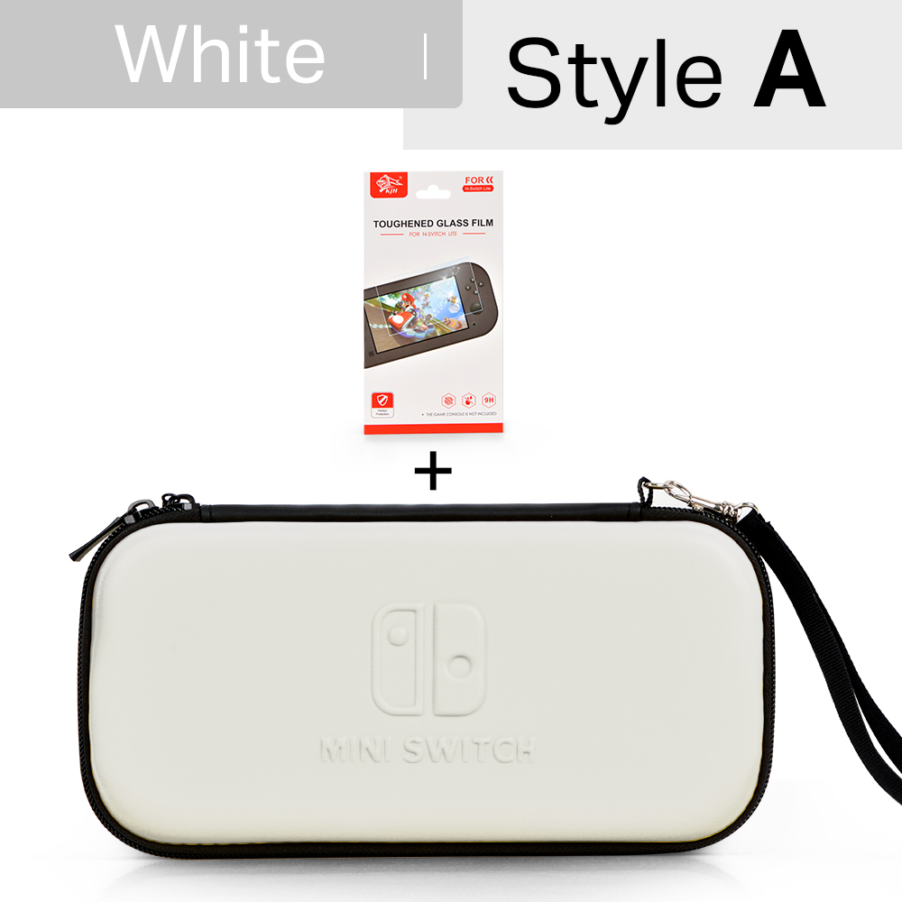 For Nintend Switch Lite Portable Bag Storage for Switch Mini Protector Case for Nintendo Switch Mini Accessories: White-1pcs