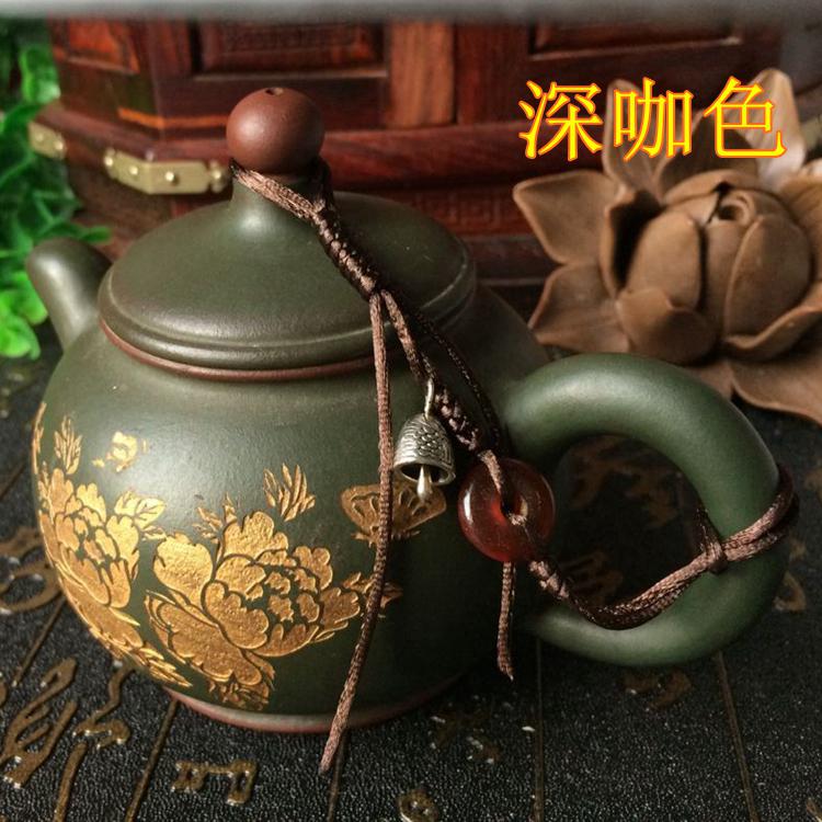 Natural Horns Diy Pot Lid Rope Tea Ceremony Teapot Cup: 4