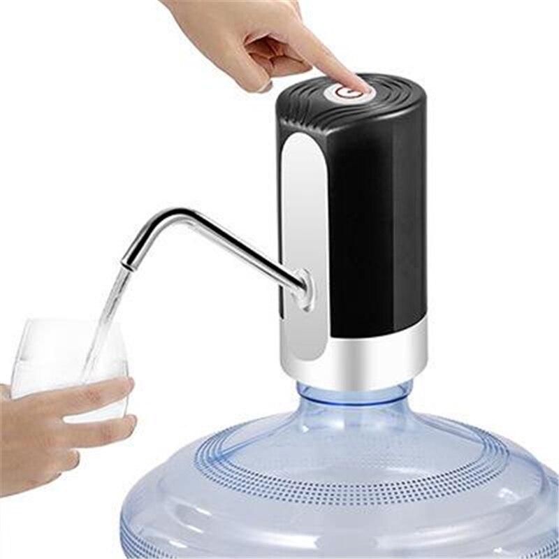 Usb automatisk elektrisk vandpumpe smart vanddispenser pumpe vandtryk enhed til gallon drikkeflaske tønde bærbar: Type 2 sort