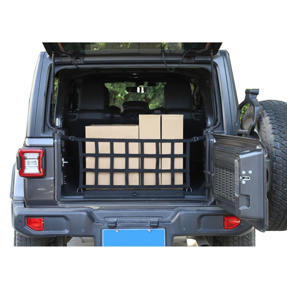 Køretøjs bagagerum fragt bagage mesh blok bezel netudskiftning til jeep wrangler jk  jl 2007 net tilbehør