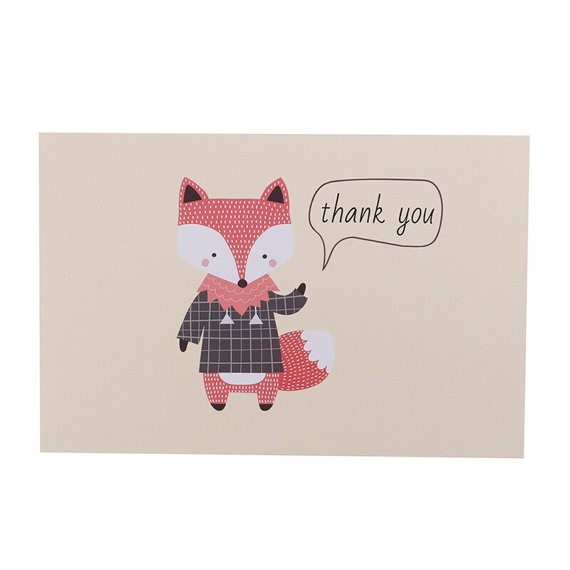6pcs/set Thank You Cards Birthday Card Note Cards With Envelopes For Kids