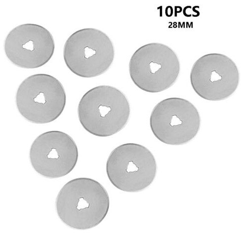 10PCS 28/45/60mm Rotary Cutter Blades Sharp Leather Blade Set Blade Fits For OLFA Fiskars DAFA Truecut Cutter Patchwork Tool: 10Pcs 28mm