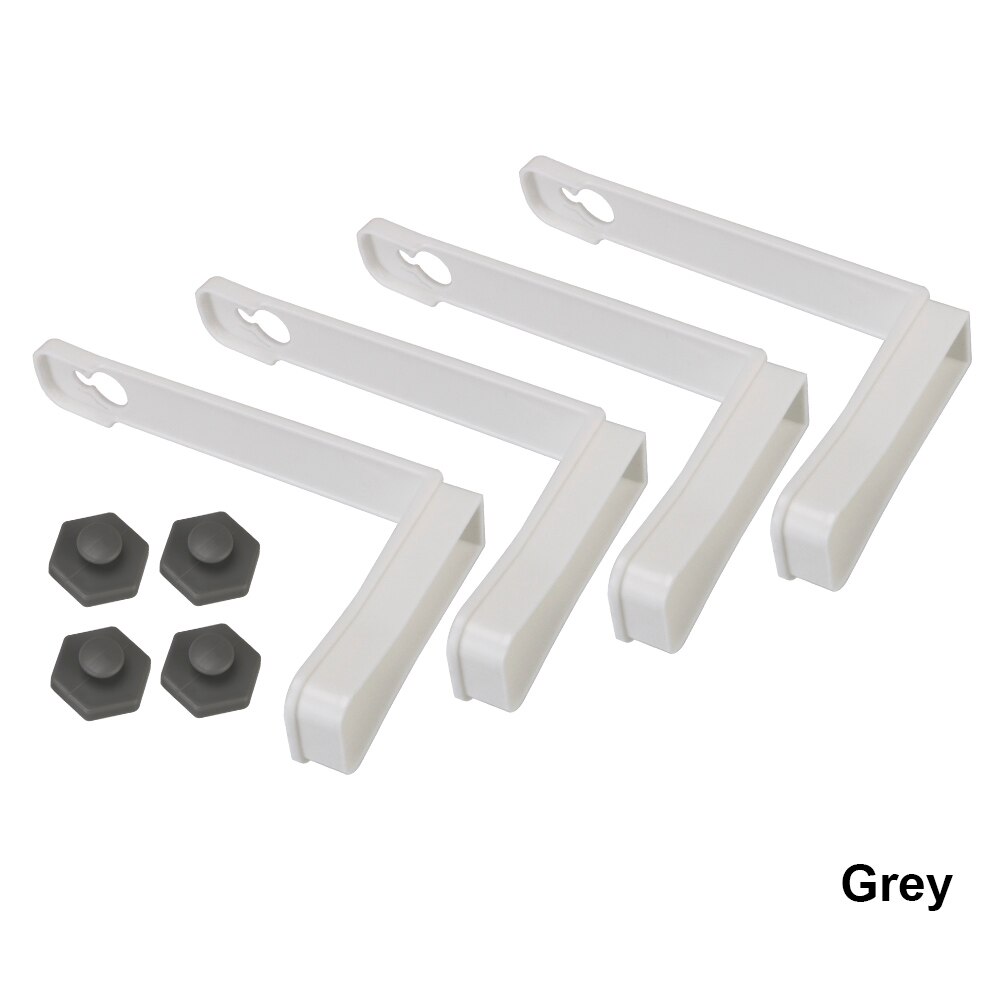 Housse de couette simple à Angle fixe, avec boucle fixe, Clips antidérapants, support de drap de couette: 4pcs Grey