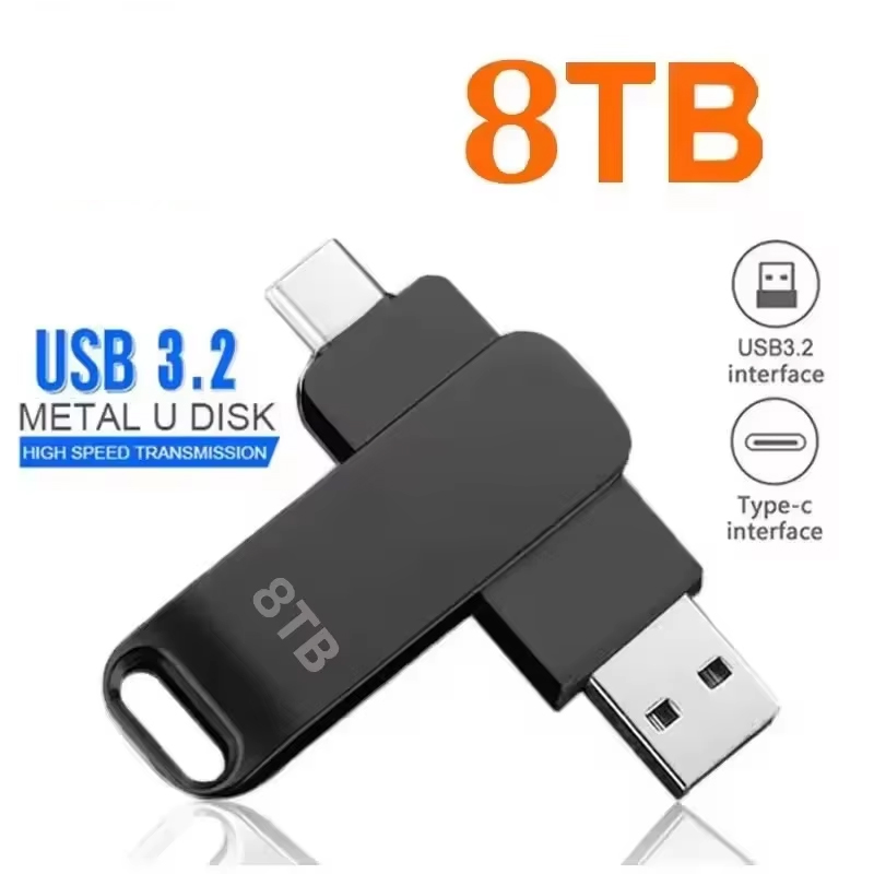 16TB USB 3.2 Flash Drives High Speed Transfer Metal Pendrive Memory card Pendrive Flash Disk Memoria Waterproof Stick: Blue