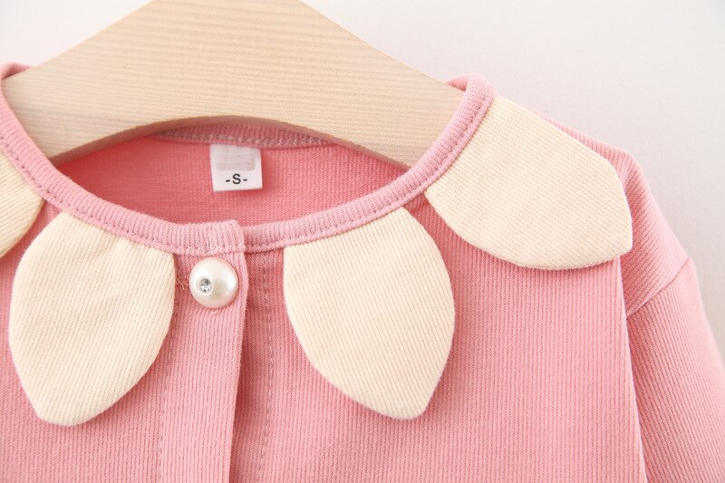 Bloem Jas Peuter Meisjes Herfst Winter Mode Katoen Zacht Zoete Kleding Tops O-hals 0-5T Baby Meisje knoppen Gebreid Vest