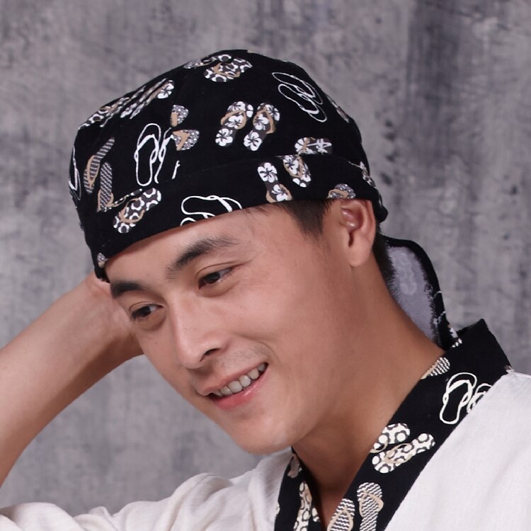 Sombrero de Chef de estilo japonés para hombre, gorro de trabajo estilo Kimono para hotel, restaurante, bar, camarero, Coreano