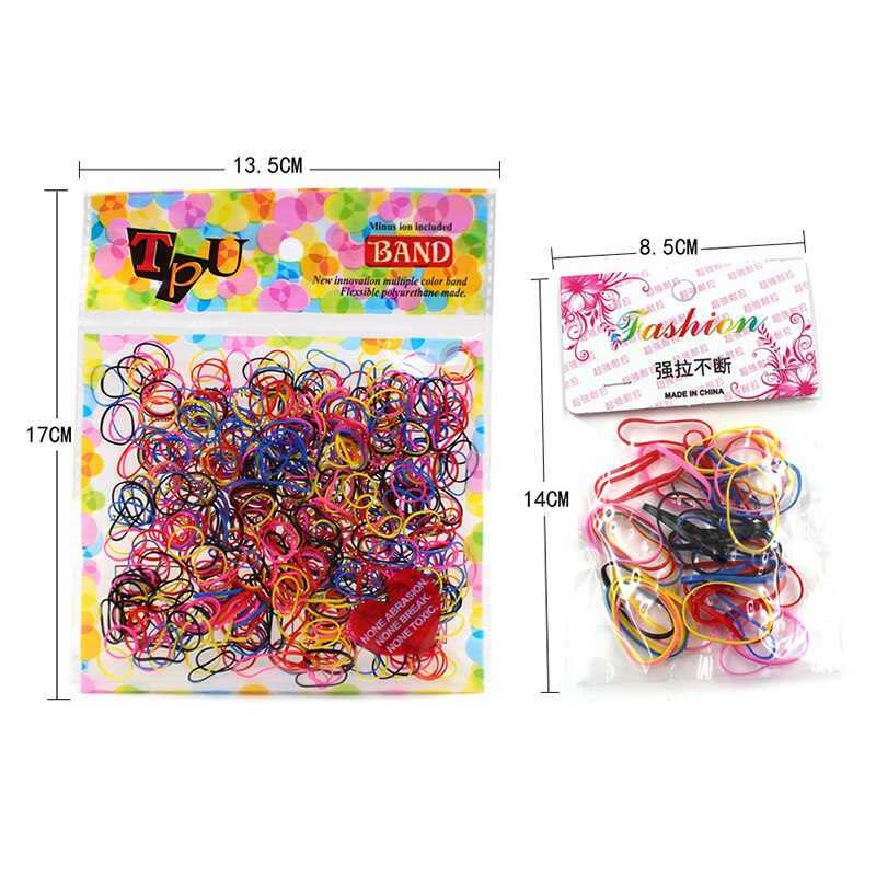 250 stk piger gummi hårbånd hestehale holder elastiske hårringe børn hår reb bånd hår styling værktøjer til piger hovedbeklædning