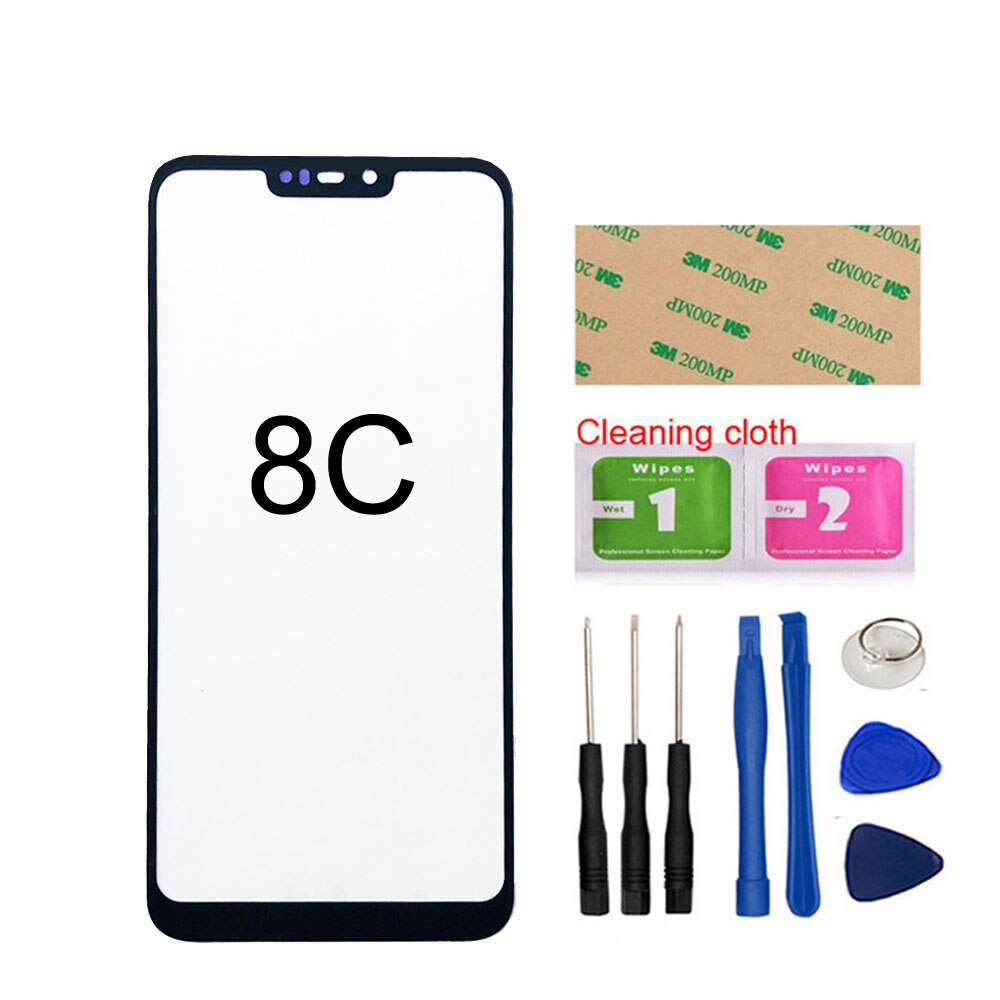 6.5 ''handy Frontplatte Glas Für Huawei Honor 8X Front Glas Outer Glas Abdeckung Panel Ersatz (Kein touch bildschirm): 8X White Tools