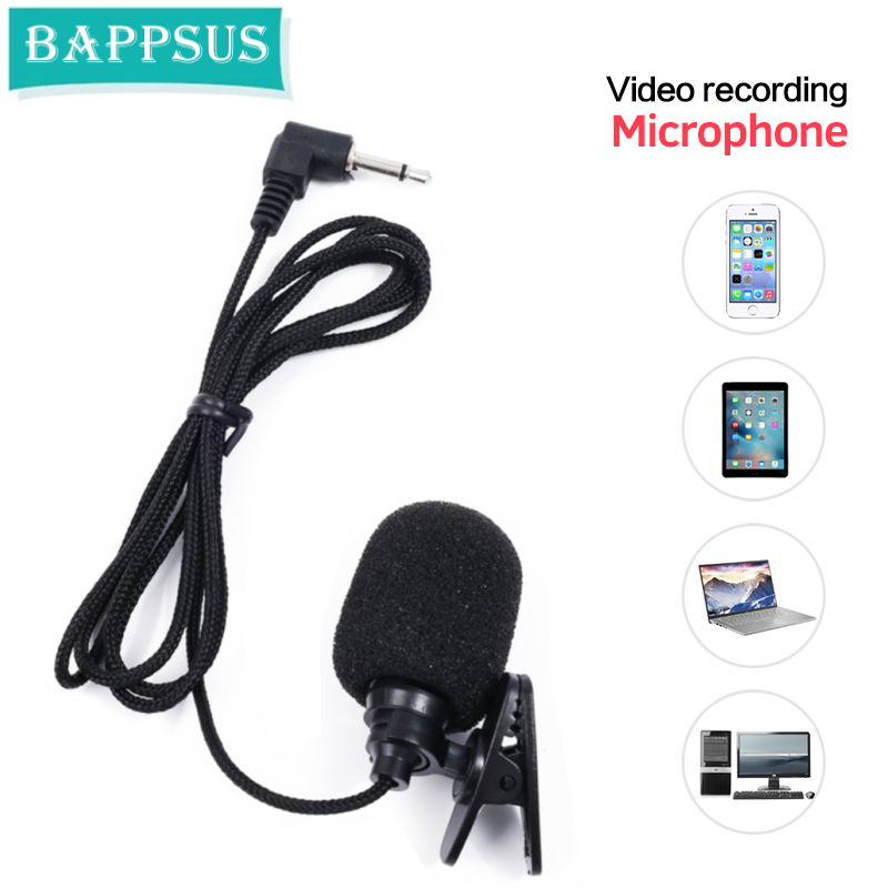 Minimikrofoni 3.5mm jakkipistoke mikrofoni stereo langallinen ulkoinen mikrofoni kannettavaan tietokoneeseen kannettava tietokone dvd radio auton äänimikrofoni