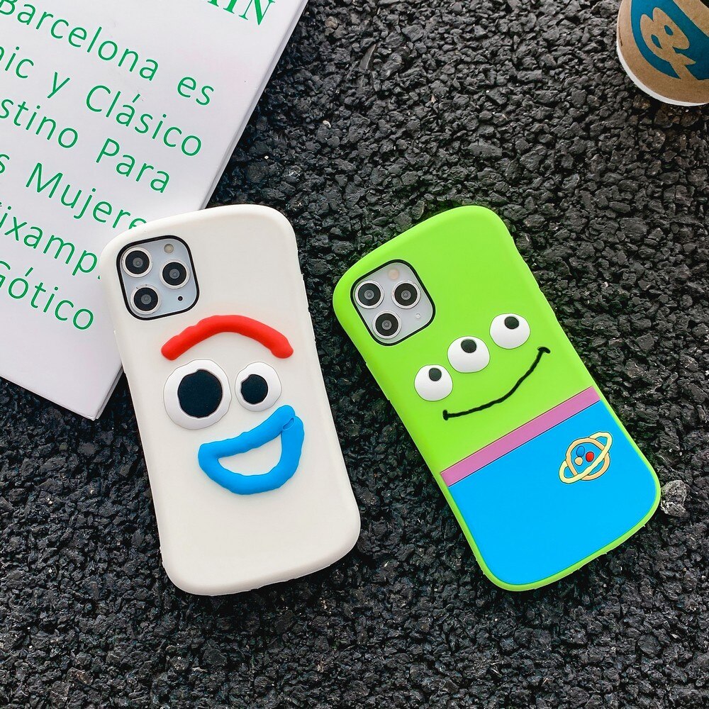 Del fumetto di trasporto tre-eyed silicone all-inclusive soft shell anti-caduta Per il iPhone 11 Pro Max XR XS max XS 7 8 più di 6 6s 6splus per le donne