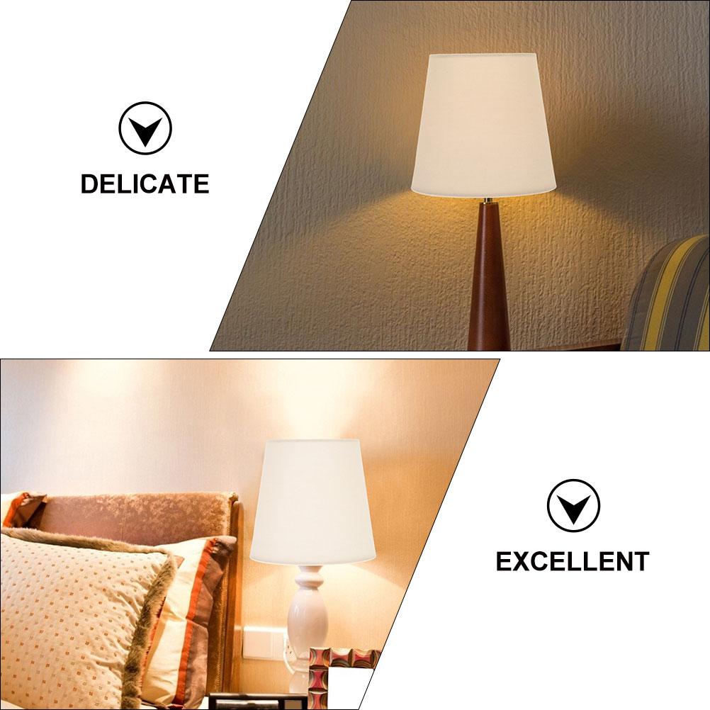 Stoffen lampenkap 2 stuks Lichtgewicht Eenvoudige structuur Ijzer Materiaal Bureau Tafel Vloerlampen Shades Vervangingshoes