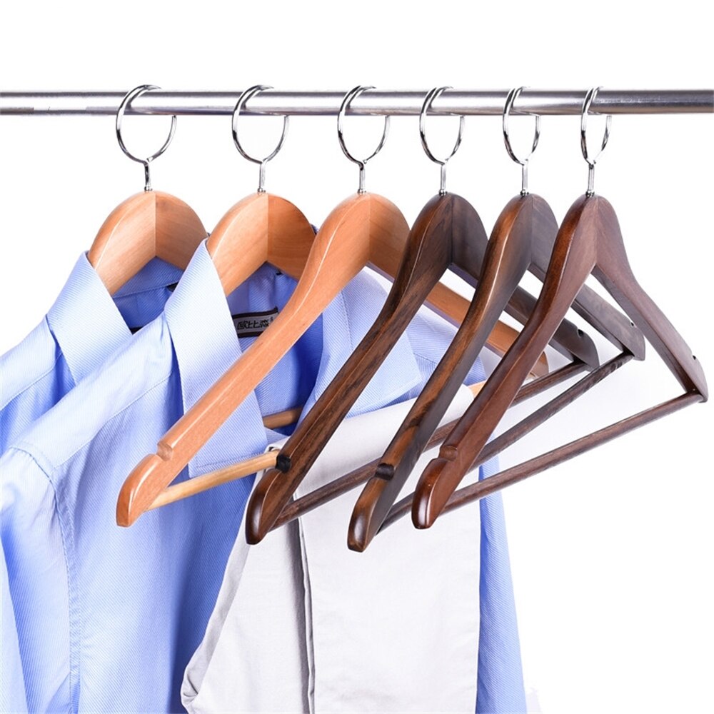 Hotel Anti-theft High-grade Solid Wood Coat Hanger Male And Female Children&#39;s Wear Non-slip Wooden Clothes Hanger Hanging