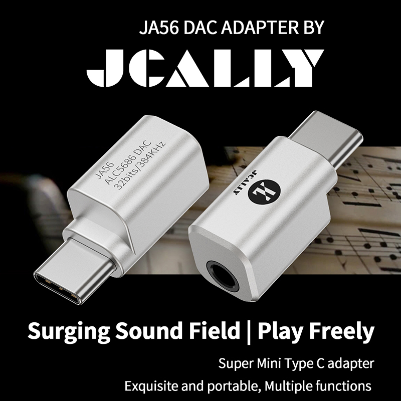 JCALLY JA56 Type-c To 3.5mm Earphone Digital Audio Code Adapter for Android Phone Call, Live,Gaming