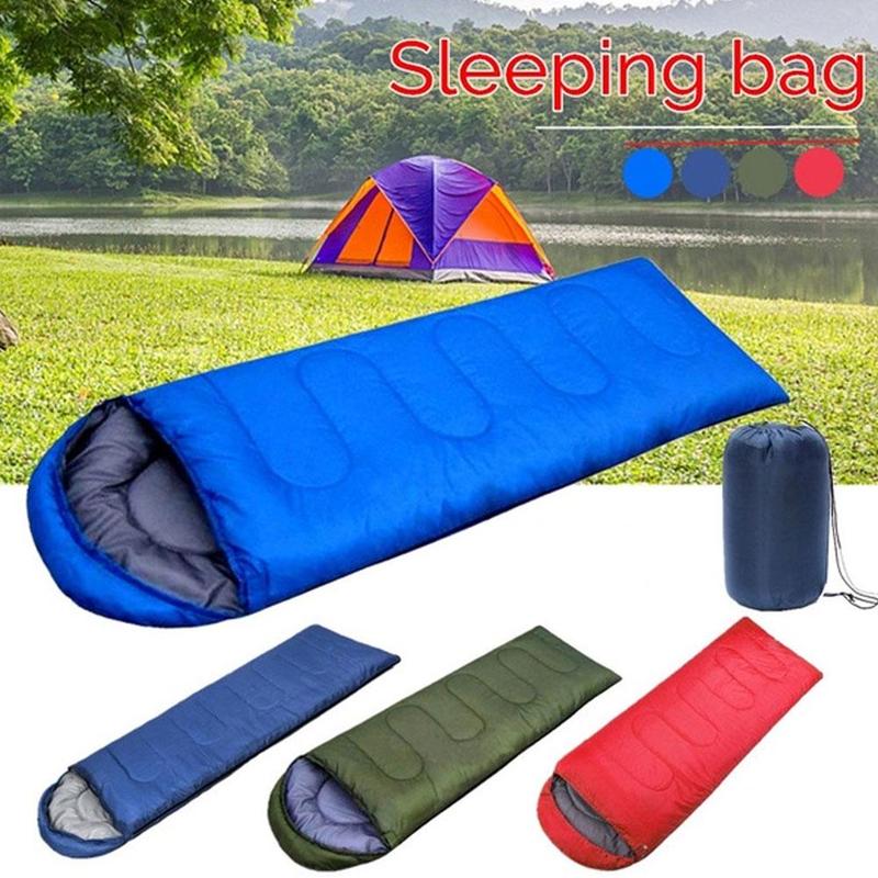 Camping schlafsack umschlag mit kapuze schlafsack frühjahr jahreszeiten drei erwachsene sommer herbst tasche schlaf freizeit draussen und I7W1