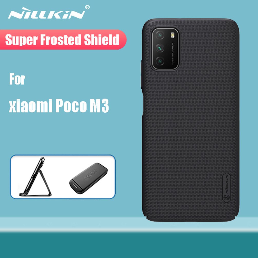 Voor Xiaomi Poco M3 Case Nillkin Camshield Slide Beschermen Camera Cover Lens Bescherming Case Voor Xiaomi Poco M3 Cover: Poco M3 Frost Black