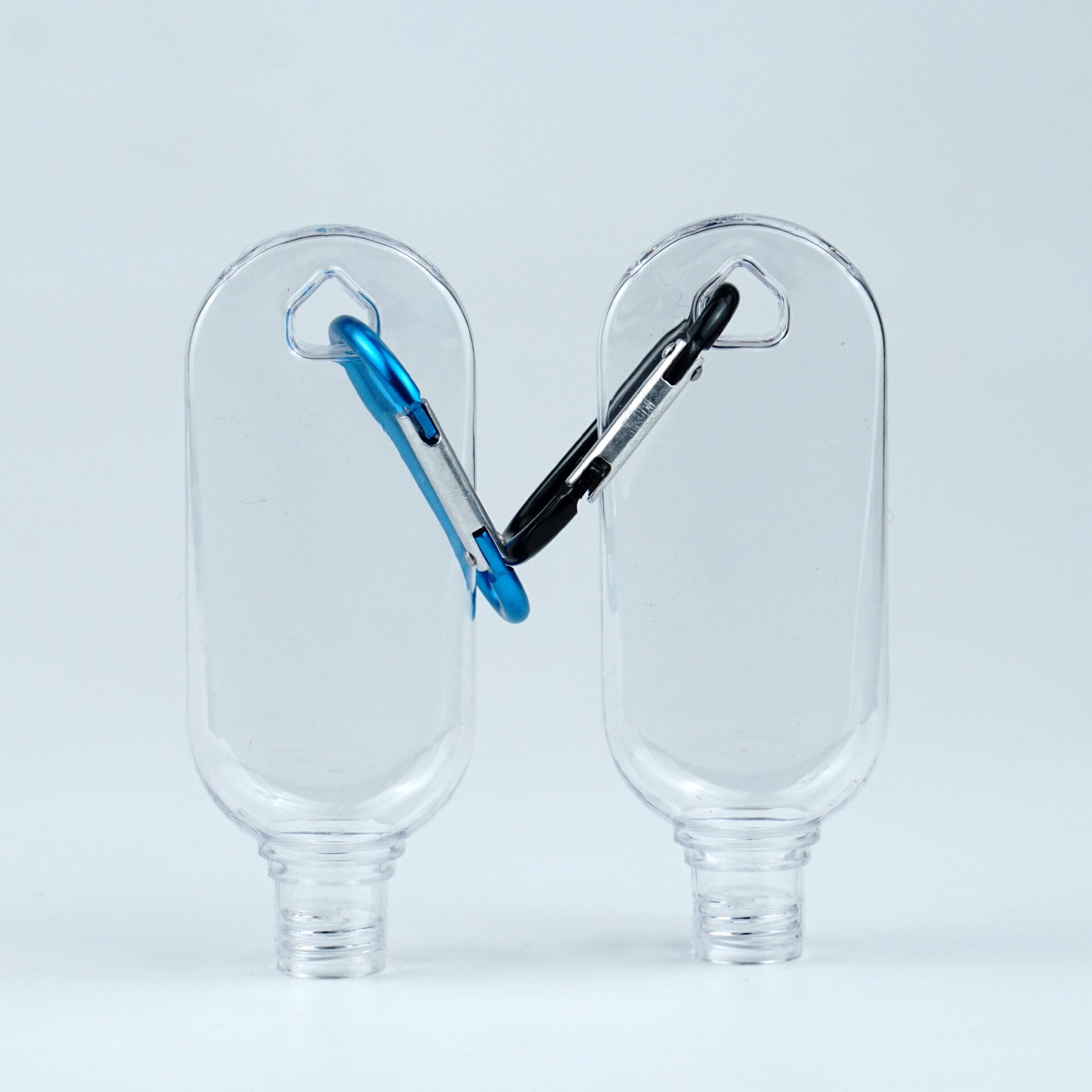 5/10/15pcs 30ml Refillable Bottles Hand Sanitizer Containers Travel Bottles Alcohol Containers (Transparent Bottles Random Hook)
