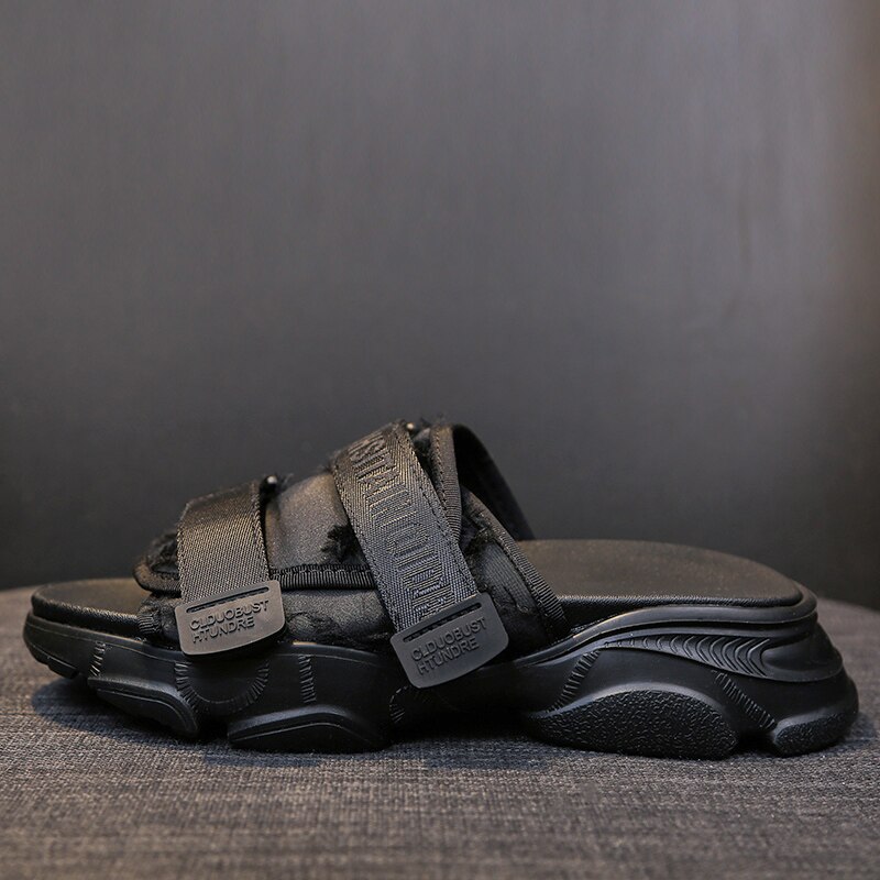 Adboov bas tofflor kvinnor plattformsrutschbanor chunky slipper flip flops skor kvinna