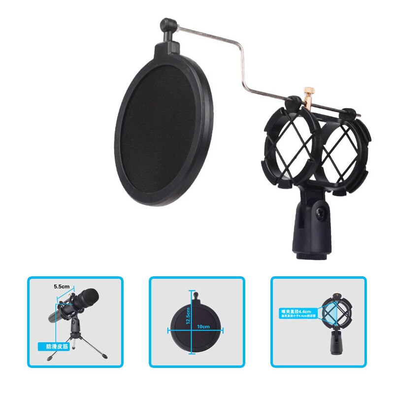 Universal Adjustable Condenser Microphone Mic Shock Mount Holder Studio Recording Bracket For Diaphram Mic Clip