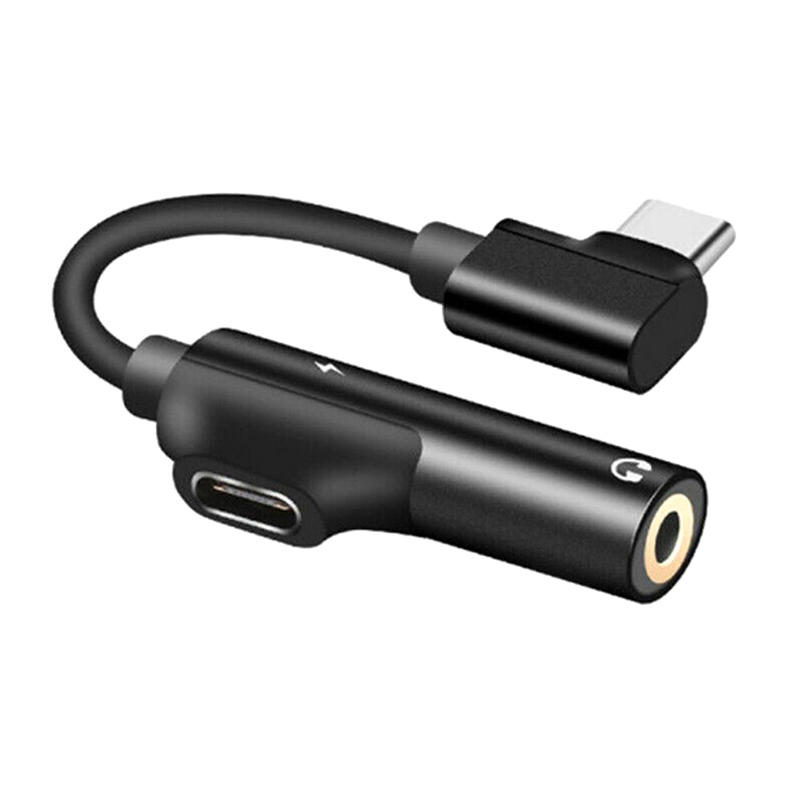 USB C naar 3.5mm Audio Adapter - Type-C naar Aux Kabel voor Koptelefoon - Telefoon Audio Converter: Wit