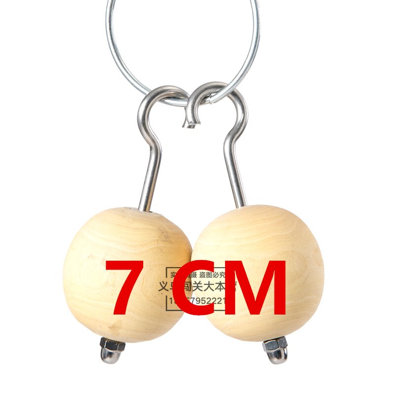 1 paio di sfere da arrampicata in legno 7/8/10CM tiro su formazione manopole arrampicata su roccia allenatore di mazze allenamento palla di cannone: Pairs 7cm