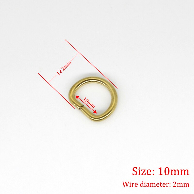 2 Stck Solide Durcheinander D Ringe Schnallen für Tasche Gurt Gürtel Geldbörse Gurtband Hund Kragen 10-38mm Innen breite Leder Handwerk DIY Zubehör: innere Breite 10mm